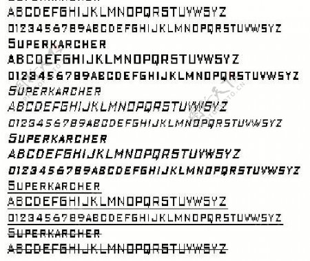 Superkarcher像素字体