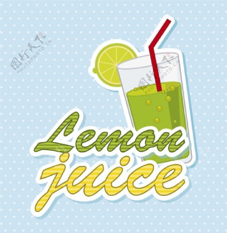 绿色青柠檬鸡尾酒图片