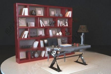中国的书柜3D模型