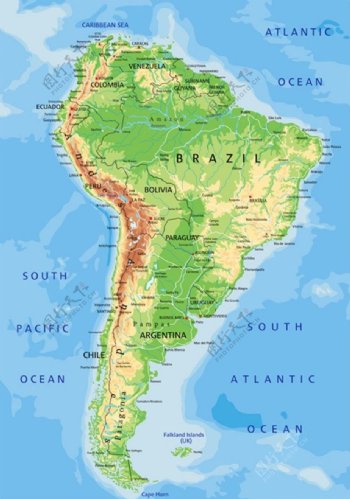 巴西地图矢量背景
