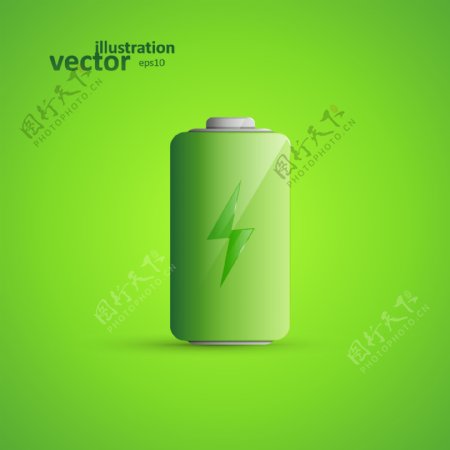 绿色电池背景矢量素材下载