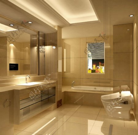 黄色浴室设计