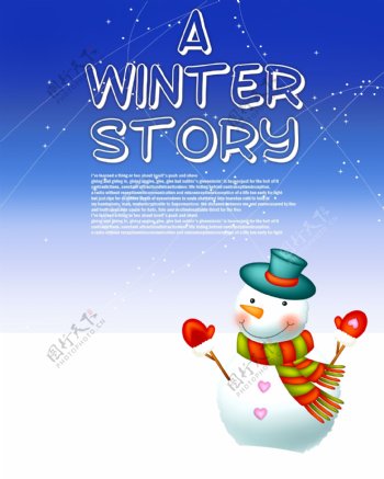 冬天故事自然风情分层插图PSD格式0020