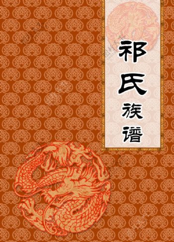 族谱封面中国元素传统元素书籍封面设计