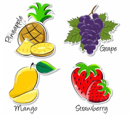 葡萄等水果标志图片