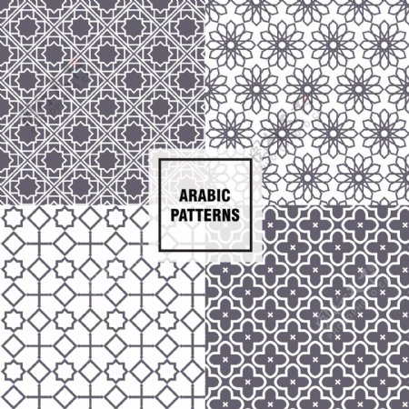 灰色的阿拉伯图案