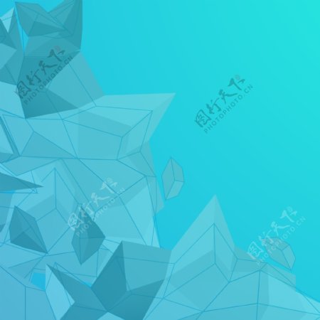 2017蓝色创意多边形底纹元素海报背景