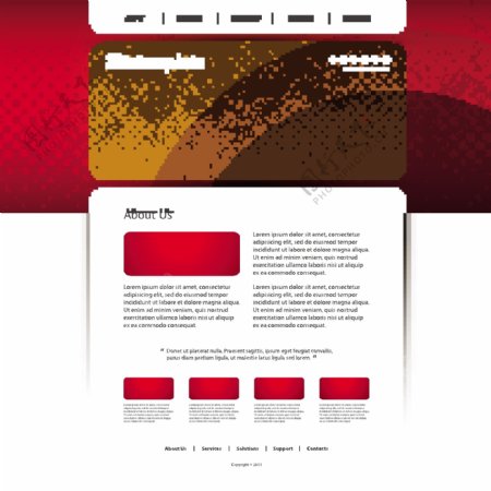 简洁红色网站设计