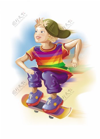 卡通人物滑板EPS