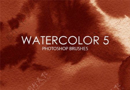 15种水彩效果水墨模式Photoshop笔刷素材