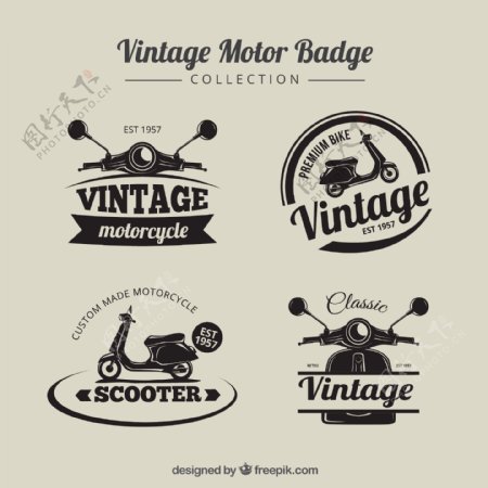 老式摩托车徽章