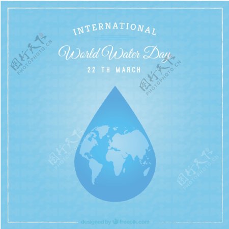 国际世界水日背景