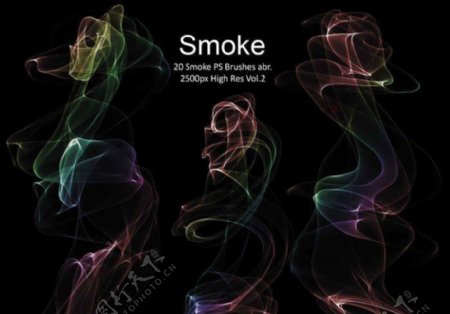 20种烟雾袅袅香烟烟雾效果PS笔刷下载
