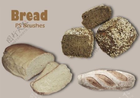 20种食物面包吐司干面包食物PS笔刷下载