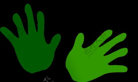绿色的手