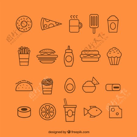 20款创意食物图标