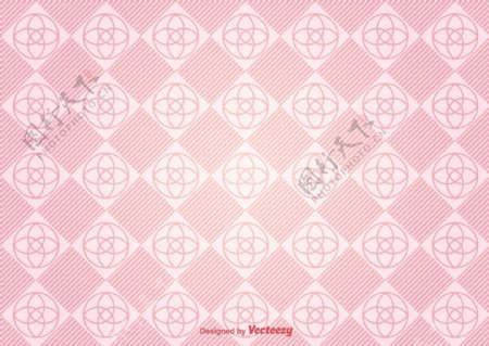 矢量现代粉红色背景与几何图形