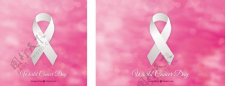 在一个粉红色的背景上一个字癌日