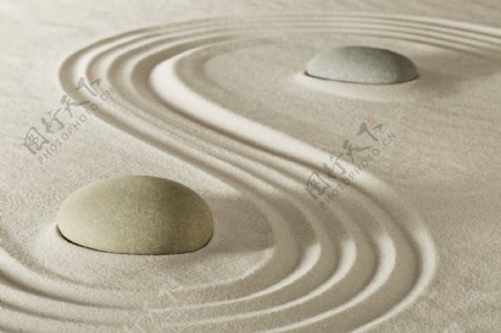 沙子鹅软石背景图片