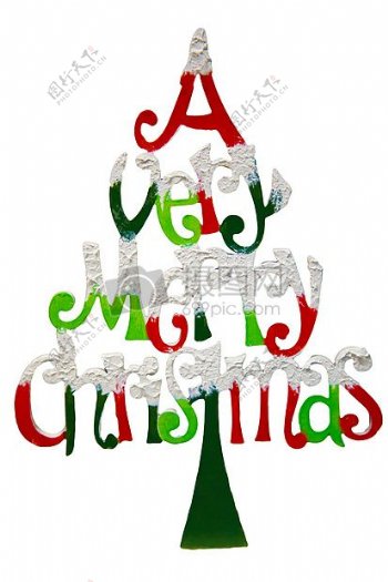 单词组成的圣诞树