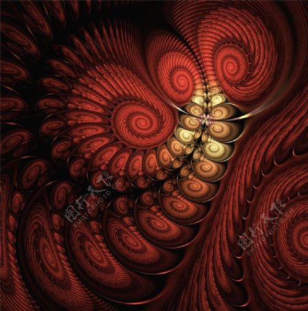 红色漩涡抽象背景图片