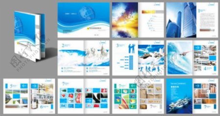 商务企业画册设计模板psd素材下载