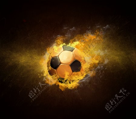 足球火焰背景