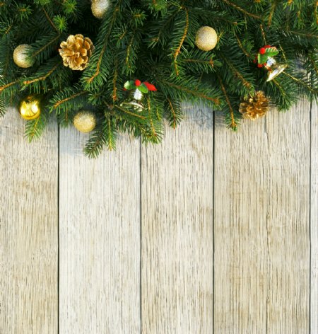 圣诞节木板背景