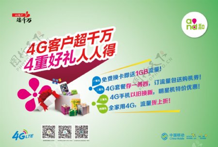 中国移动4G客户