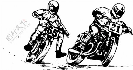 摩托车矢量素材EPS格式0056