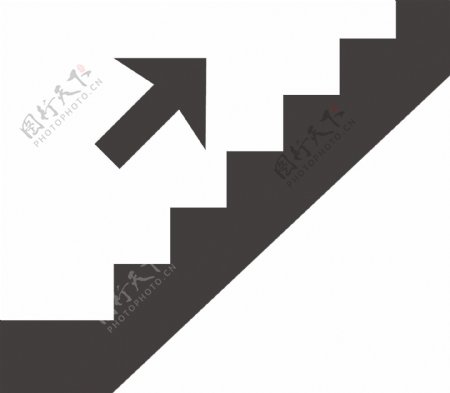 楼梯上的字形图标