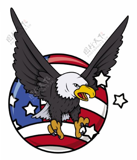 鹰旗美国爱国的设计