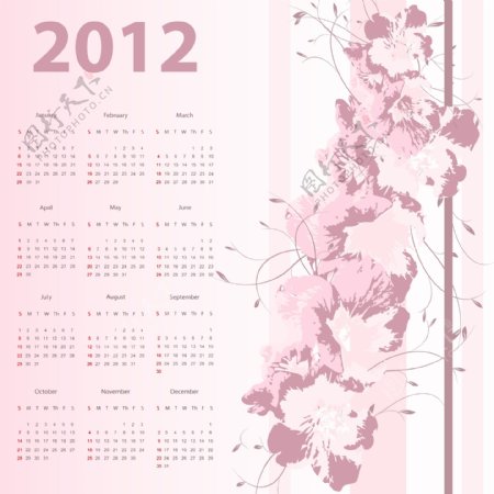 2012花纹日历