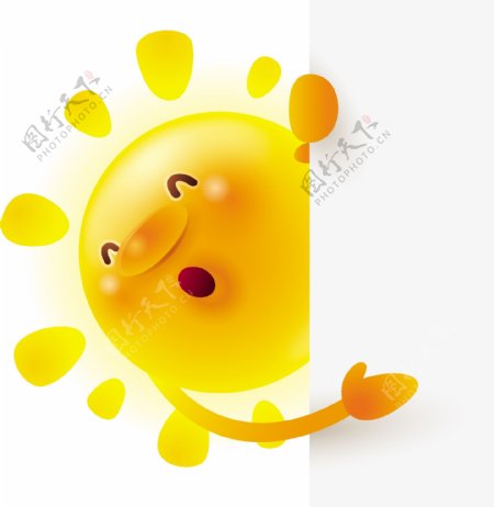可爱的卡通太阳设计矢量素材
