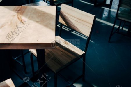 木质桌椅背景素材