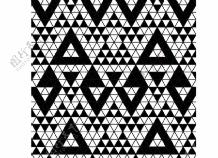 三角几何黑白底纹图片