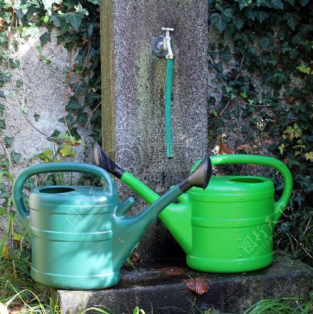 绿色的洒水壶