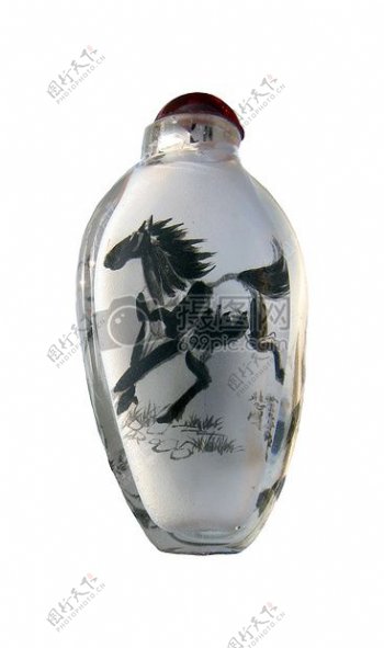 一个马图案的花瓶
