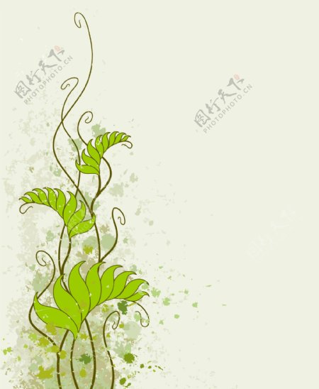 植物花纹素材背景设计