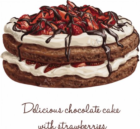草莓和巧克力蛋糕的现实