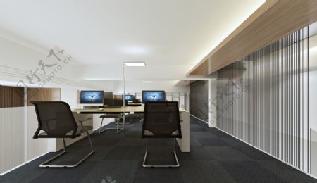 北欧简约风格办公室会议室装修效果图