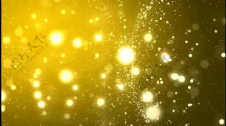 金色光团粒子变换光效视频素材