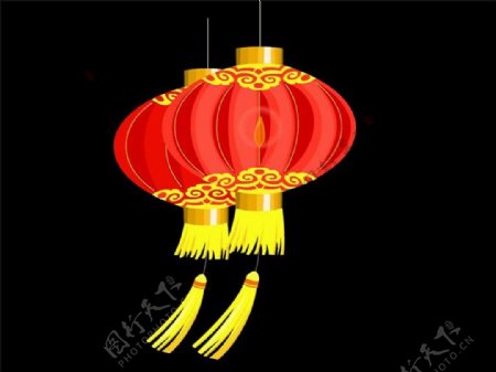 春节喜庆灯笼装饰素材
