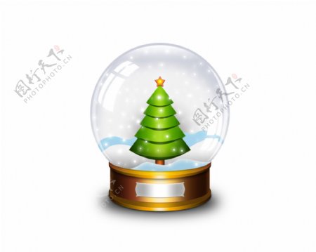 白色圣诞球圣诞树球礼物图标设计