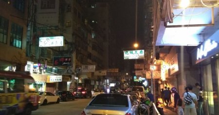 香港街道夜景