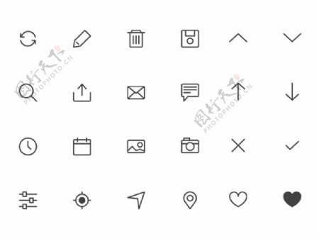基础线性icon图标Sketch素材