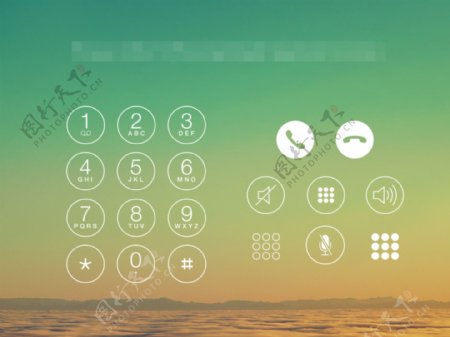 手机拨号界面数字图标icon设计