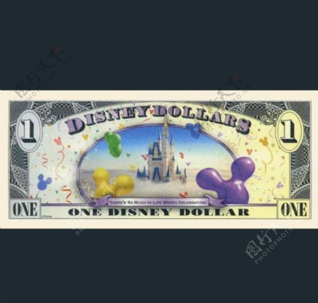 迪士尼纪念币1元反面
