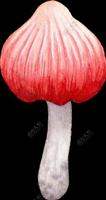 红色蘑菇透明装饰素材