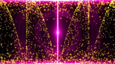 紫色光圈背景金色粒子瀑布视频素材